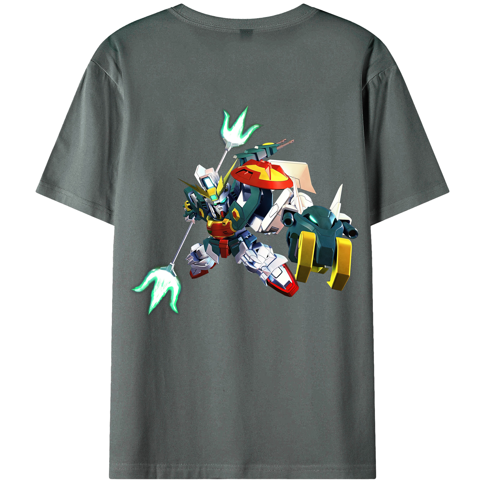 （画像用） 機動戦士ガンダム Mobile Suit Gundam 綿100％ メンズ半袖Tシャツ（バックプリント） 通気性